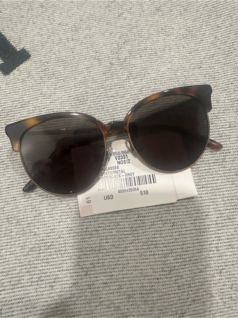 Bottega Veneta Brown Tortoiseshell Sunglasses